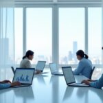 Alta resolución de personas analizando datos y métricas de impacto social en equipo