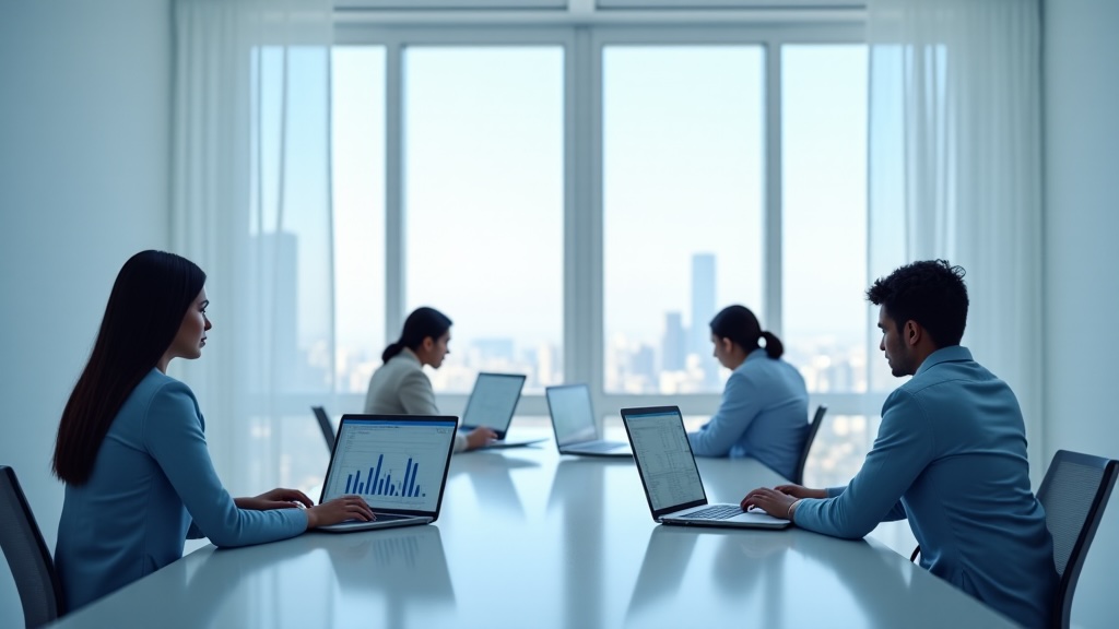 Alta resolución de personas analizando datos y métricas de impacto social en equipo